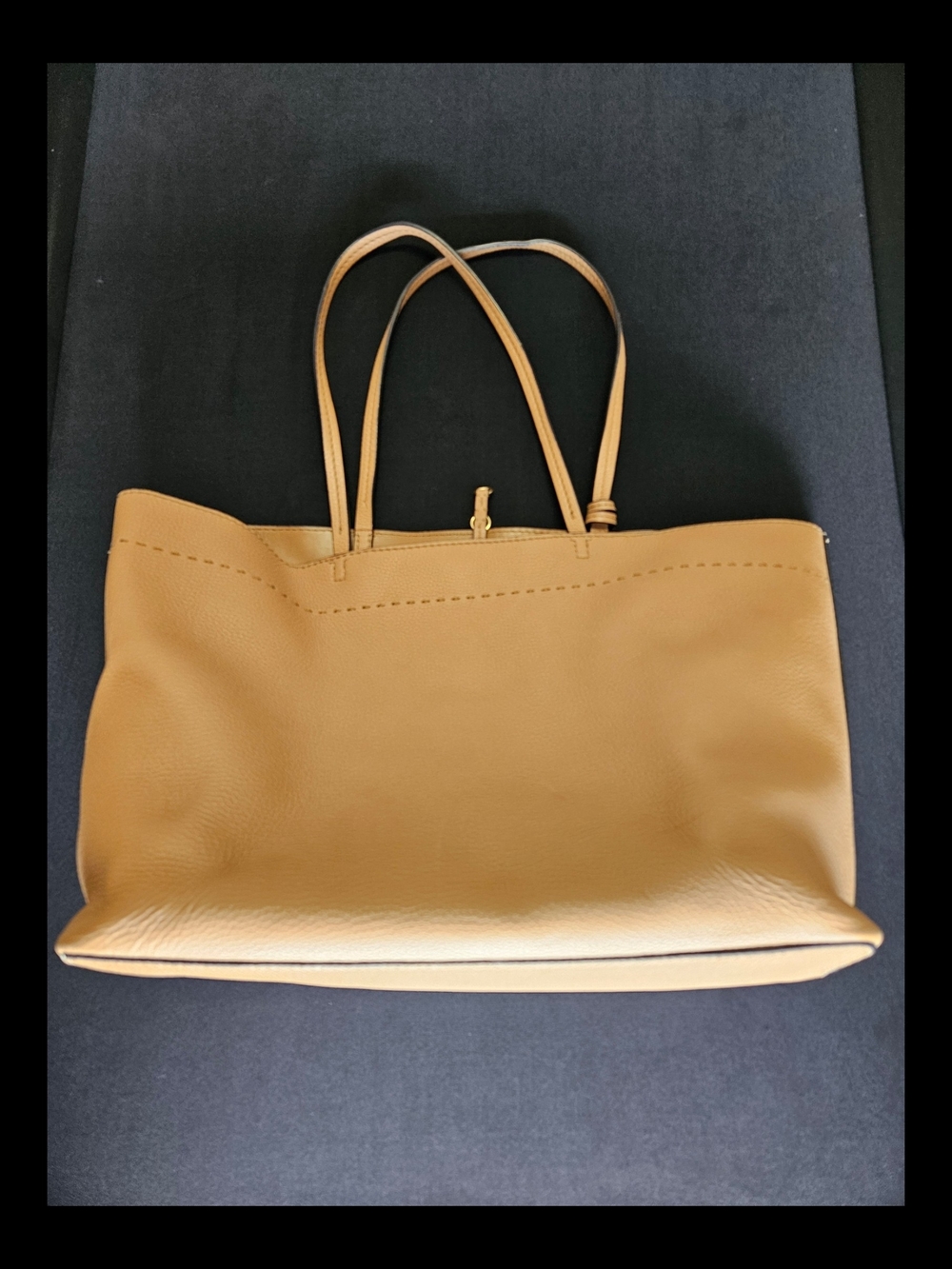 Tory Burch Camel Leather Tote with Tassel Charm - Picture 8 of 9